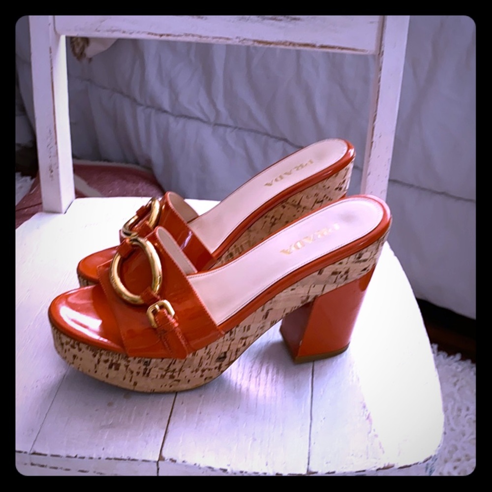 Patent Leather Platform Sandal